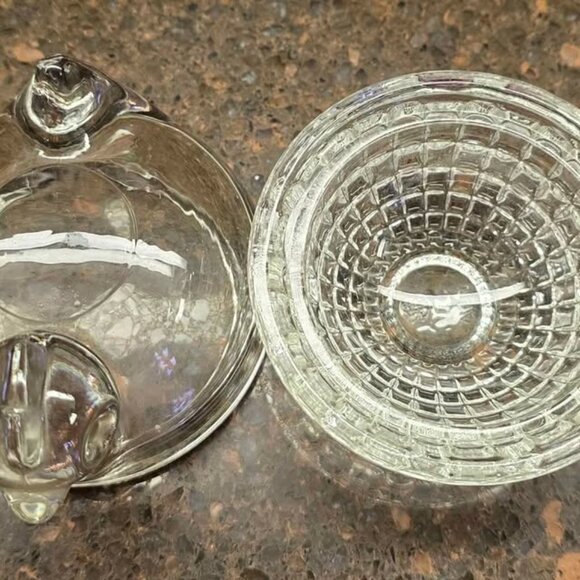 Vintage Anchor Hocking Clear Glass Hen On Nest Candy Trinket Dish with Lid - Picture 4 of 5